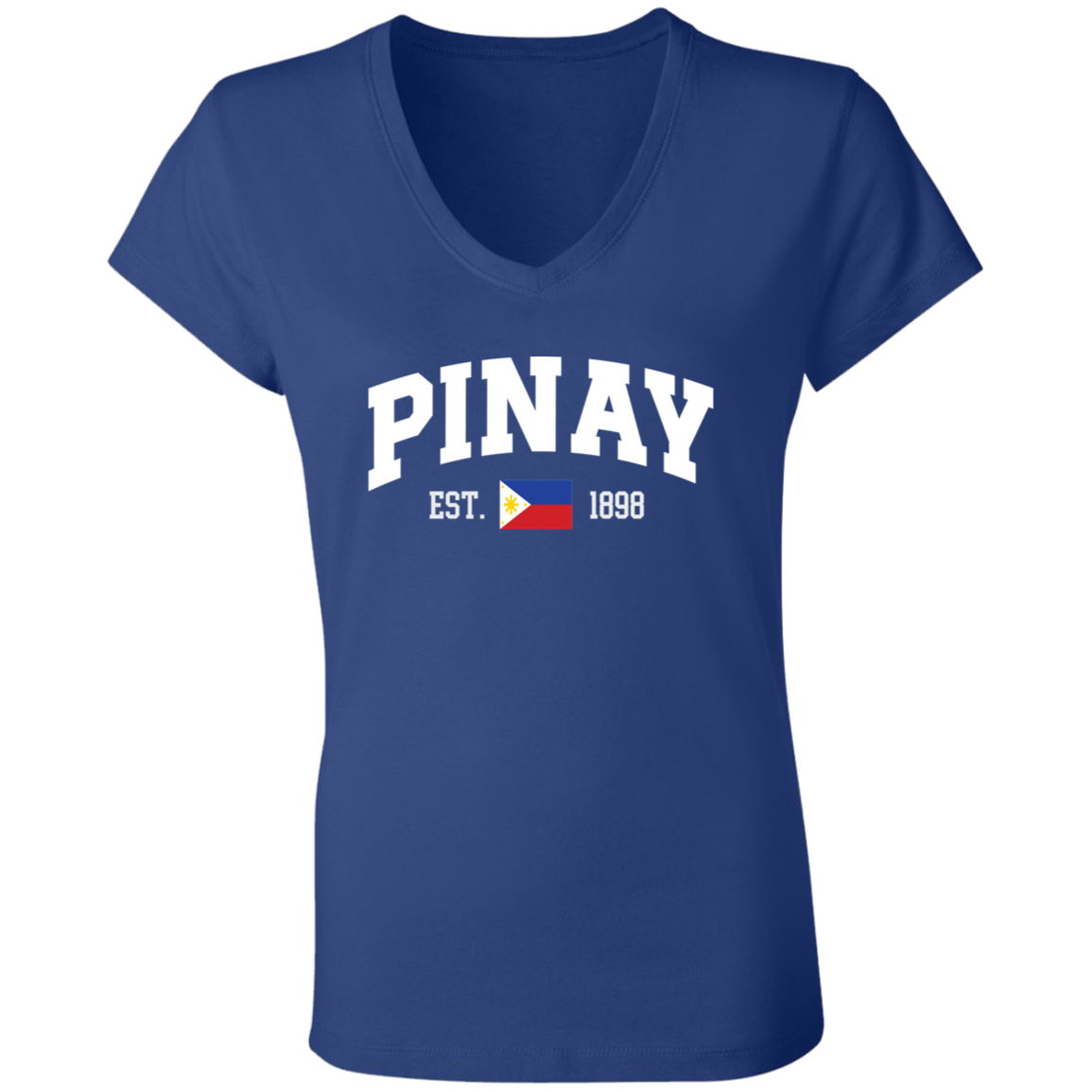 Pinay Est 1898 Ladies' Jersey V-Neck T-Shirt