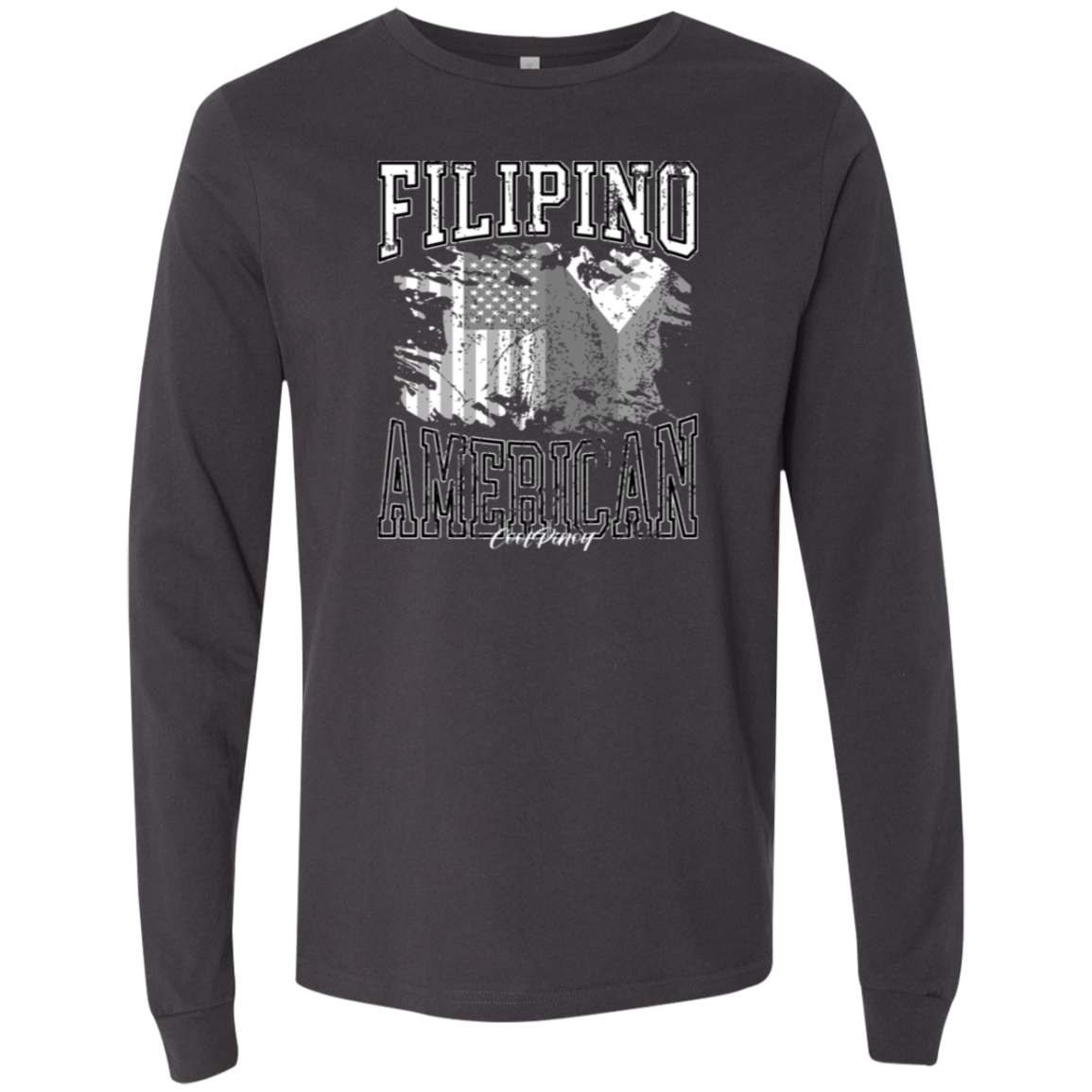 Filipino American Flags Distressed Unisex Jersey Long Sleeve T-Shirt