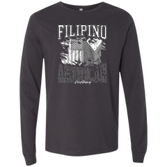 Filipino American Flags Distressed Unisex Jersey Long Sleeve T-Shirt