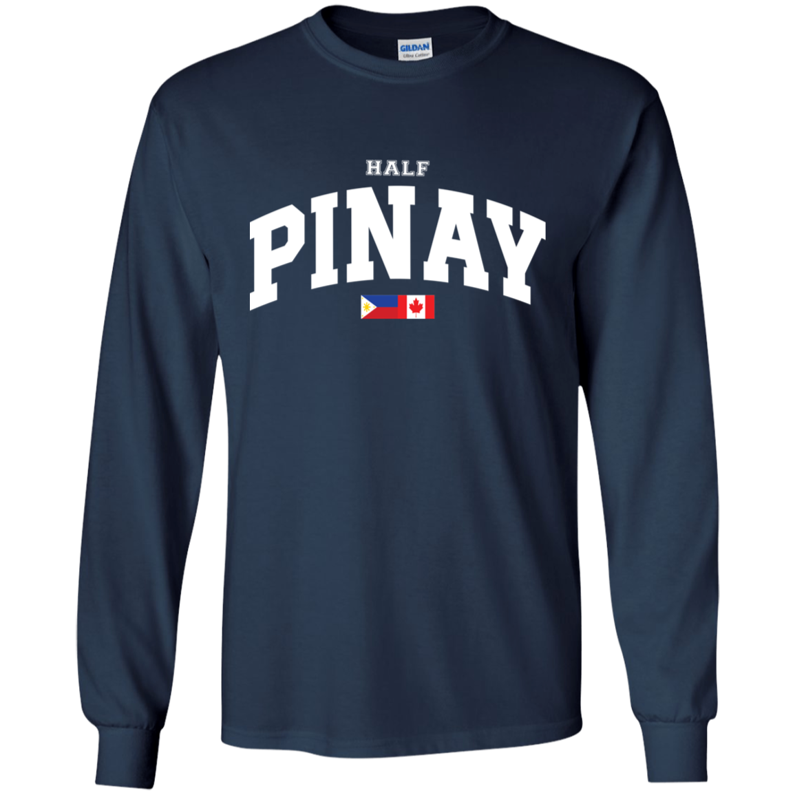 Half Pinay FILCAN Flag Youth Long Sleeve T-Shirt