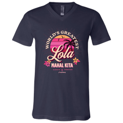 Worlds Greatest Lola Unisex Jersey V-Neck T-Shirt