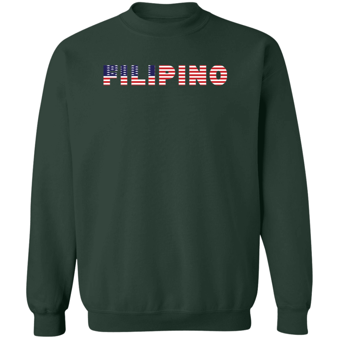 Filipino with US Flag Embedded Unisex Crewneck Pullover Sweatshirt