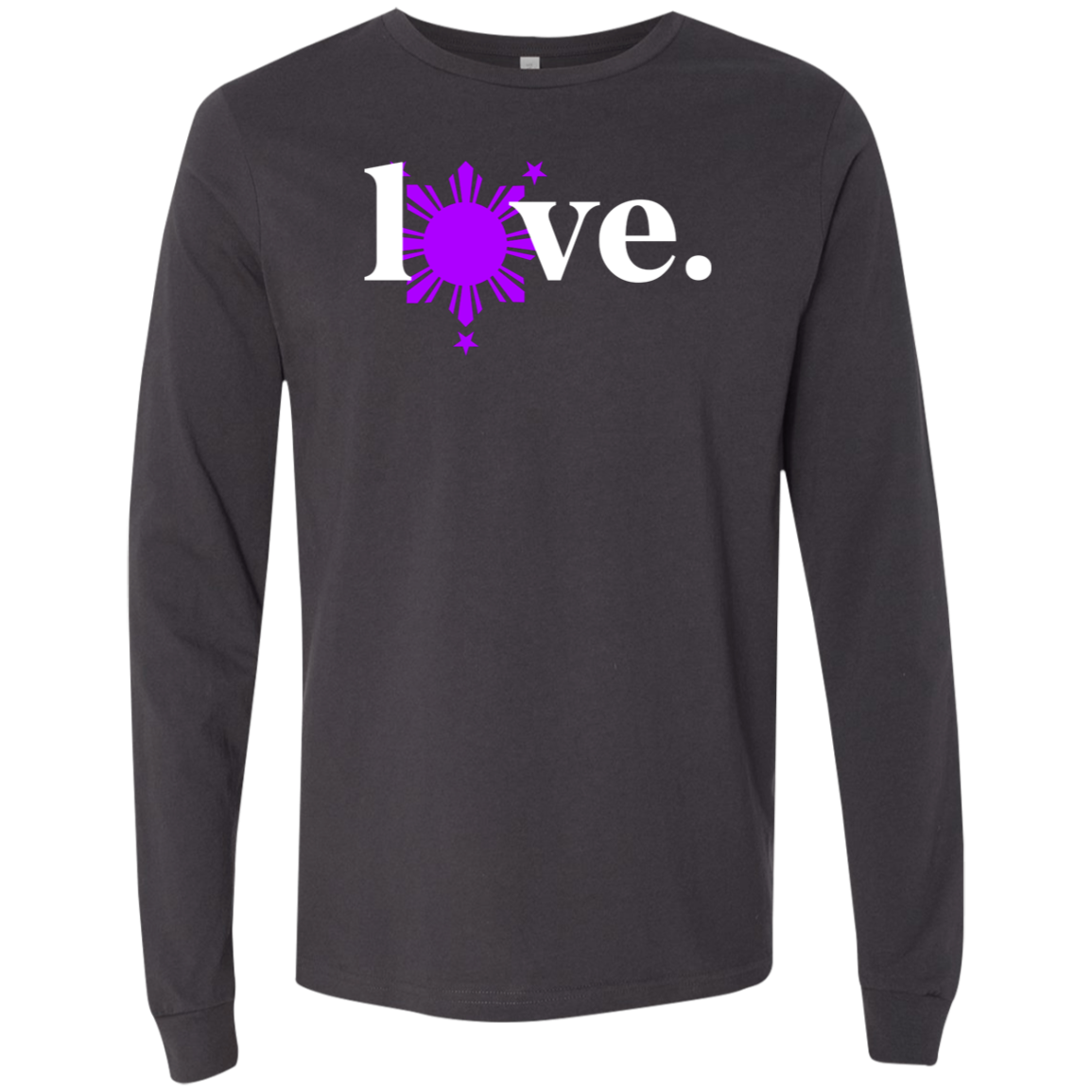 Love with Purple Sun and Stars Unisex Jersey Long Sleeve T-Shirt