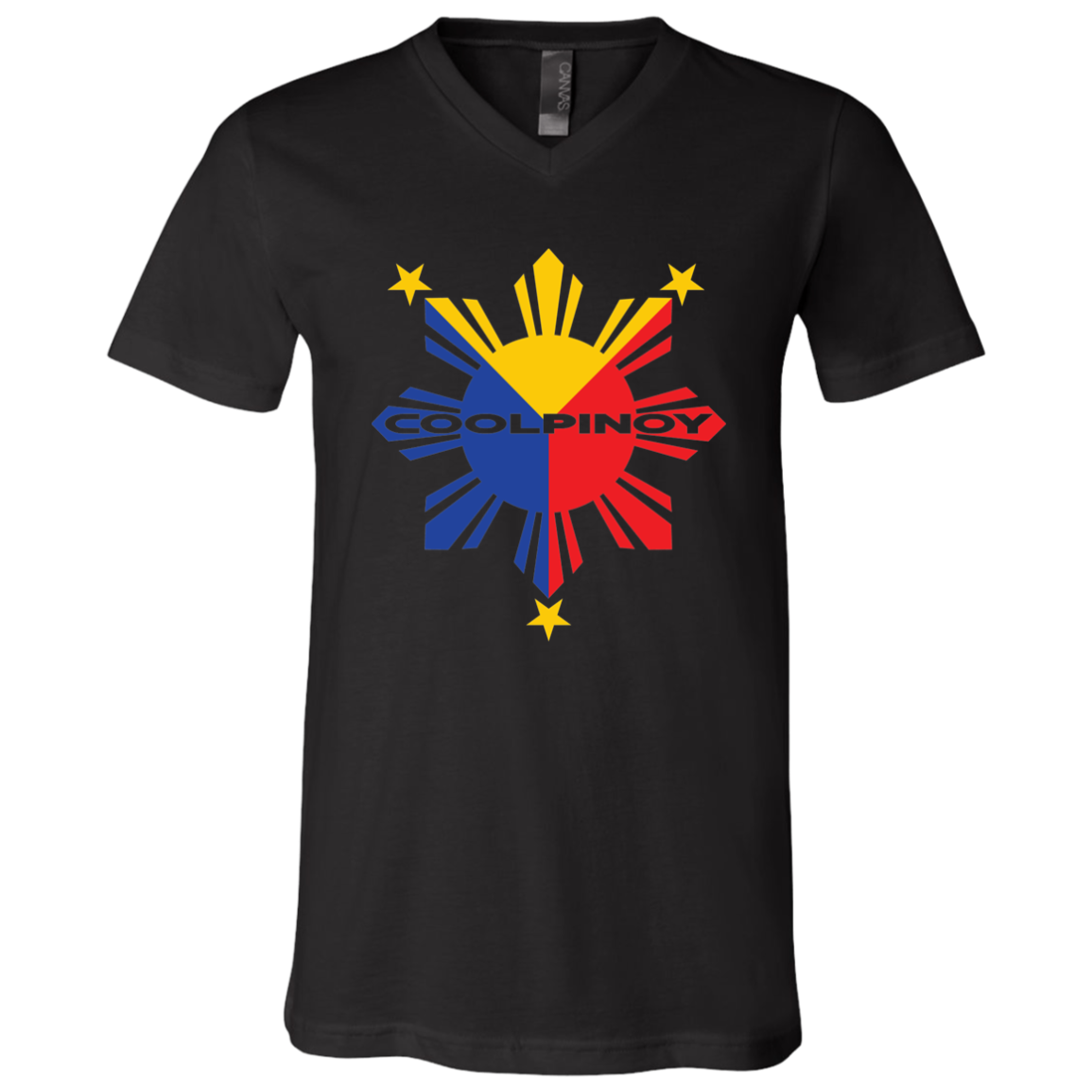 CoolPinoy Tricolor Unisex Jersey V-Neck T-Shirt