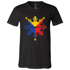 CoolPinoy Tricolor Unisex Jersey V-Neck T-Shirt