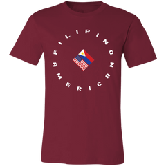 Filpino American in Circle Flags Unisex Jersey T-Shirt