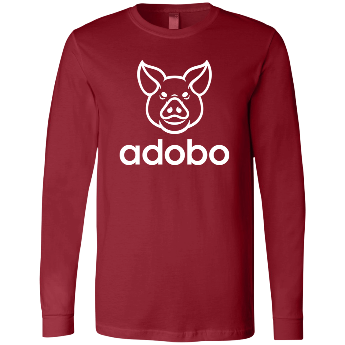 Adobo Pig Head Mens Jersey Long Sleeve T-Shirt