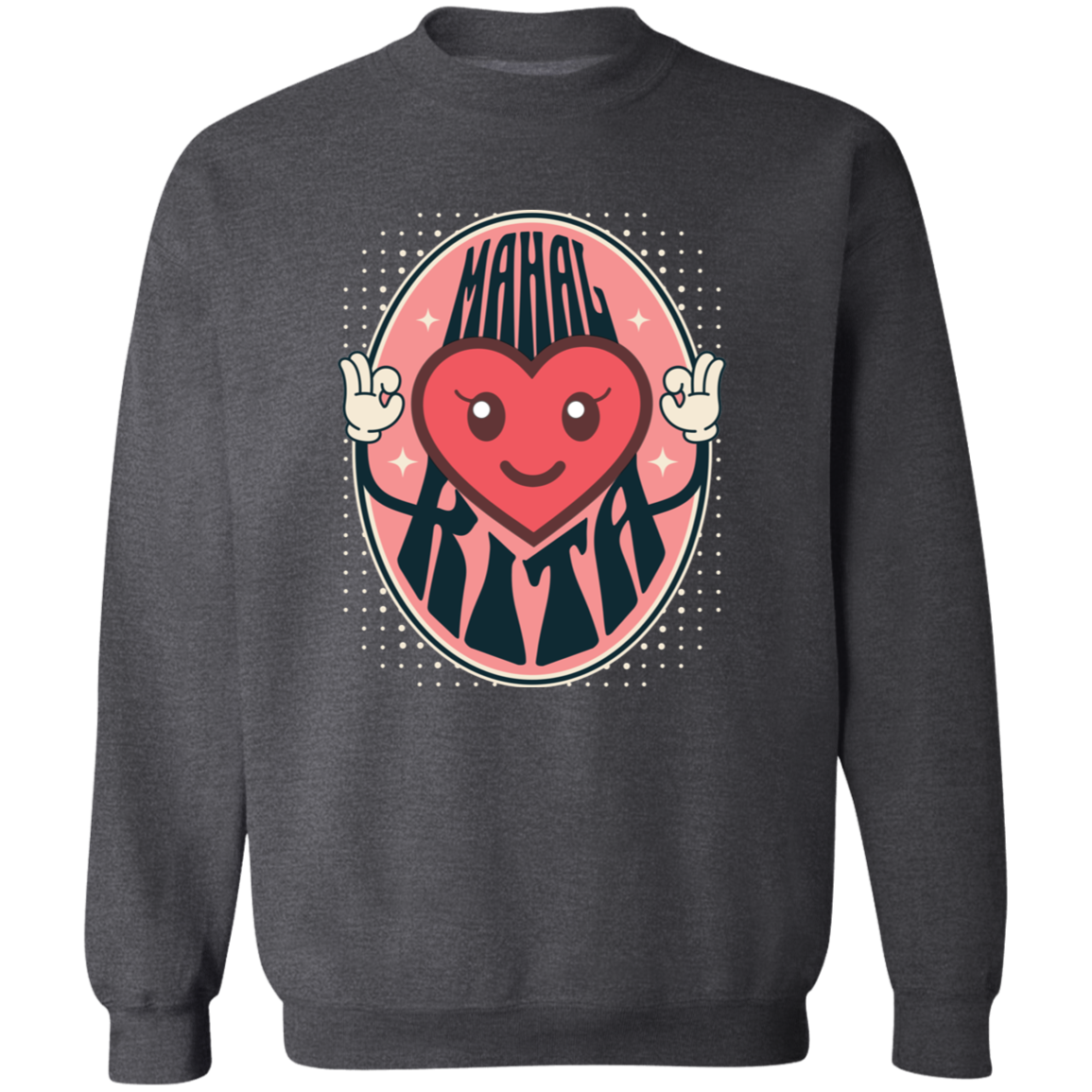 Mahal Kita Emoji Unisex Crewneck Pullover Sweatshirt