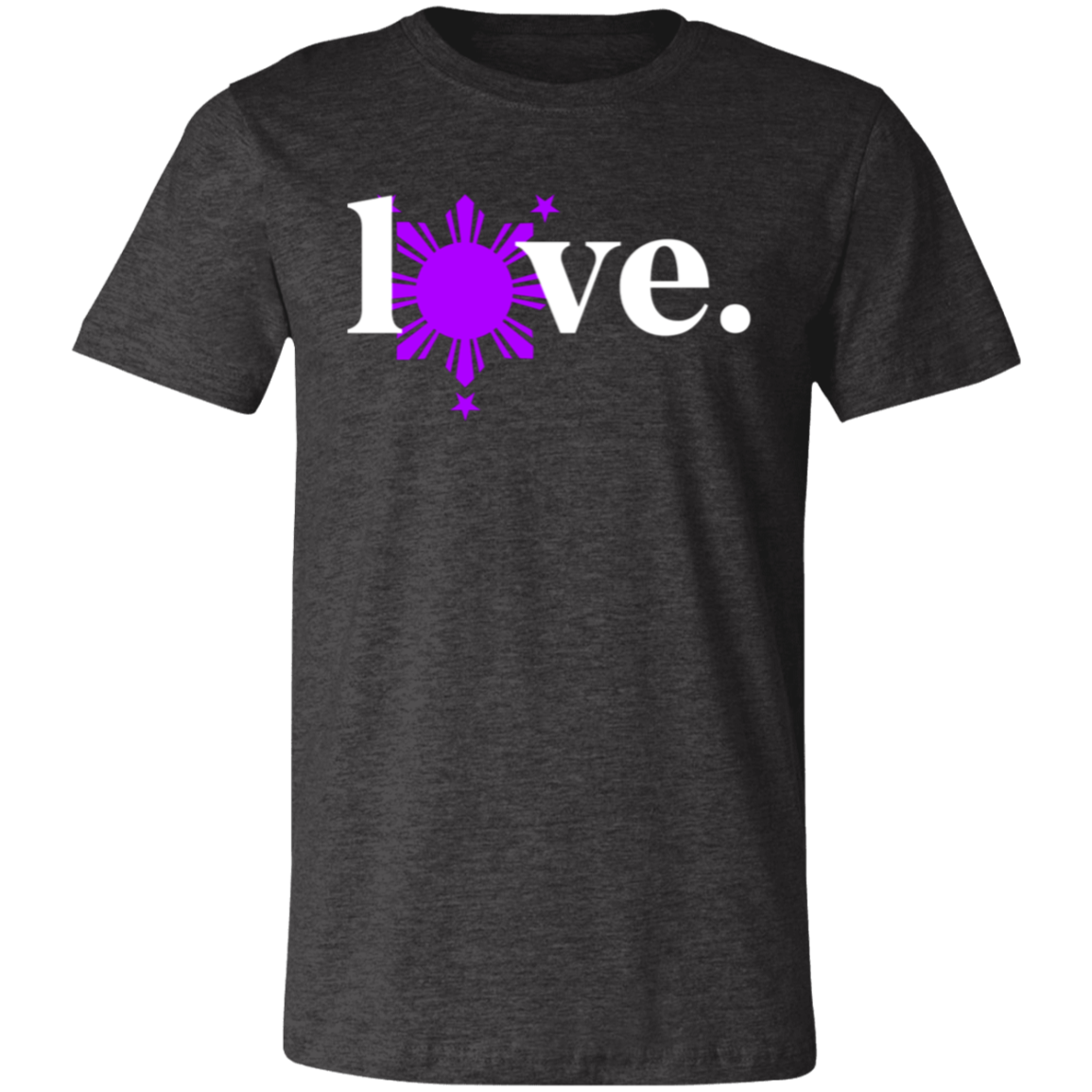 Love with Purple Sun and Stars Unisex Jersey T-Shirt