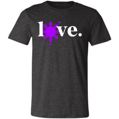 Love with Purple Sun and Stars Unisex Jersey T-Shirt