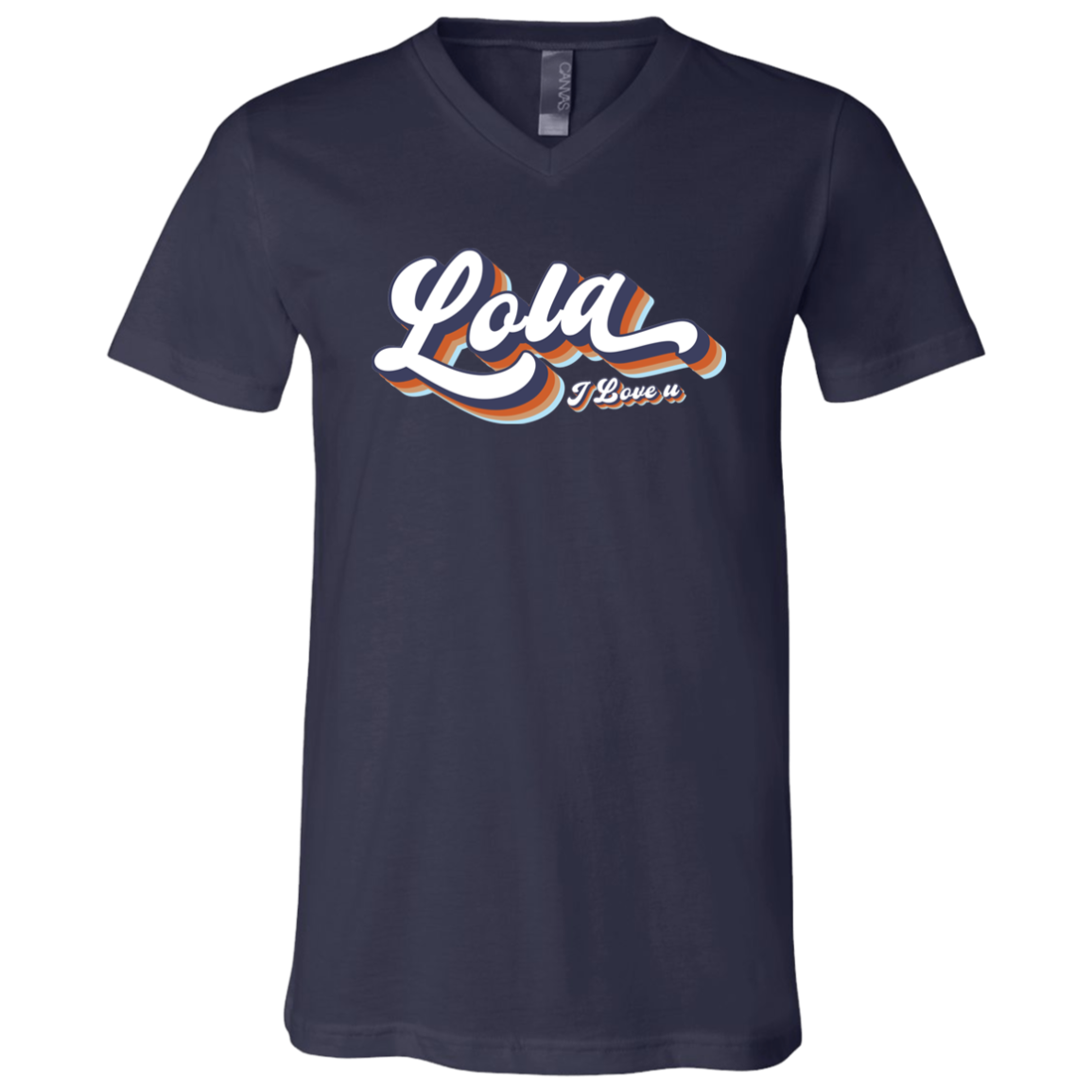 Lola I Love U Unisex Jersey V-Neck T-Shirt