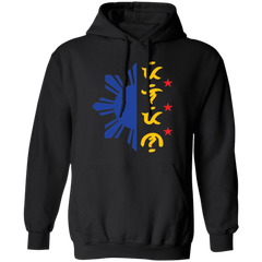 Tricolor Filipino in Baybayin Script Half Sun Unisex Pullover Hoodie