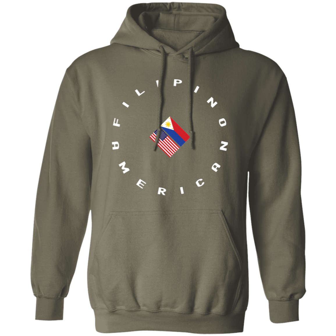 Filpino American in Circle Flags Unisex Pullover Hoodie