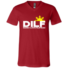 DILF Damn I Love Filipinas Unisex Jersey V-Neck T-Shirt