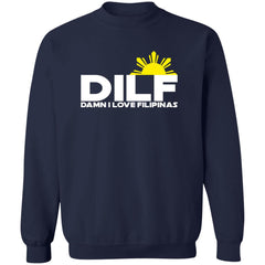 DILF Damn I Love Filipinas Unisex Crewneck Pullover Sweatshirt