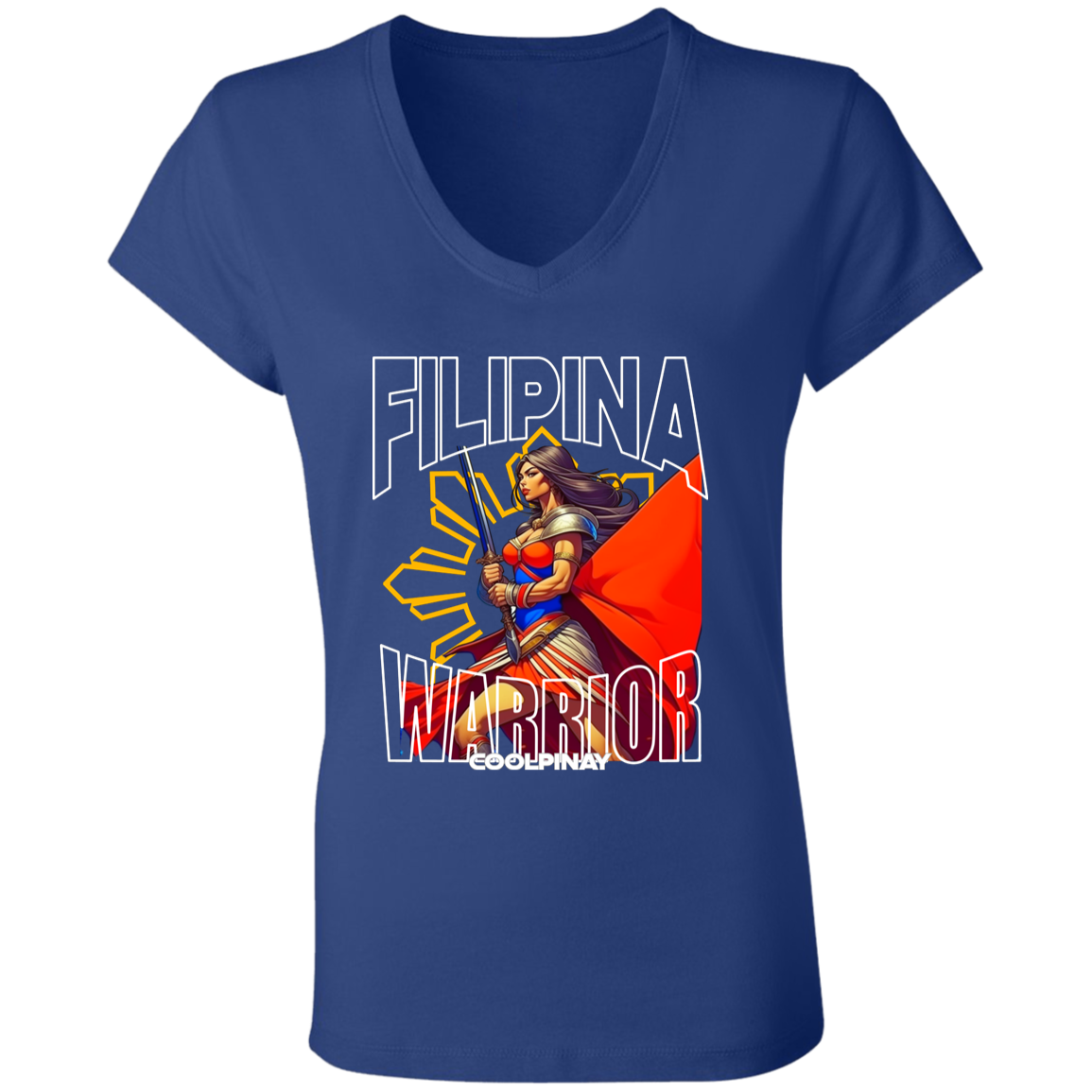 Filipina Warrior Ladies' Jersey V-Neck T-Shirt