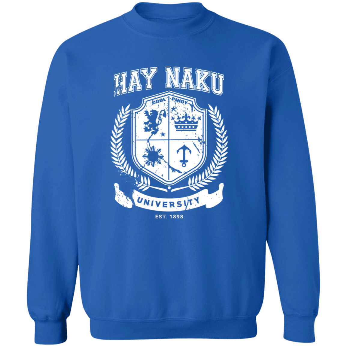 Hay Naku University Distressed CP Unisex Crewneck Pullover Sweatshirt