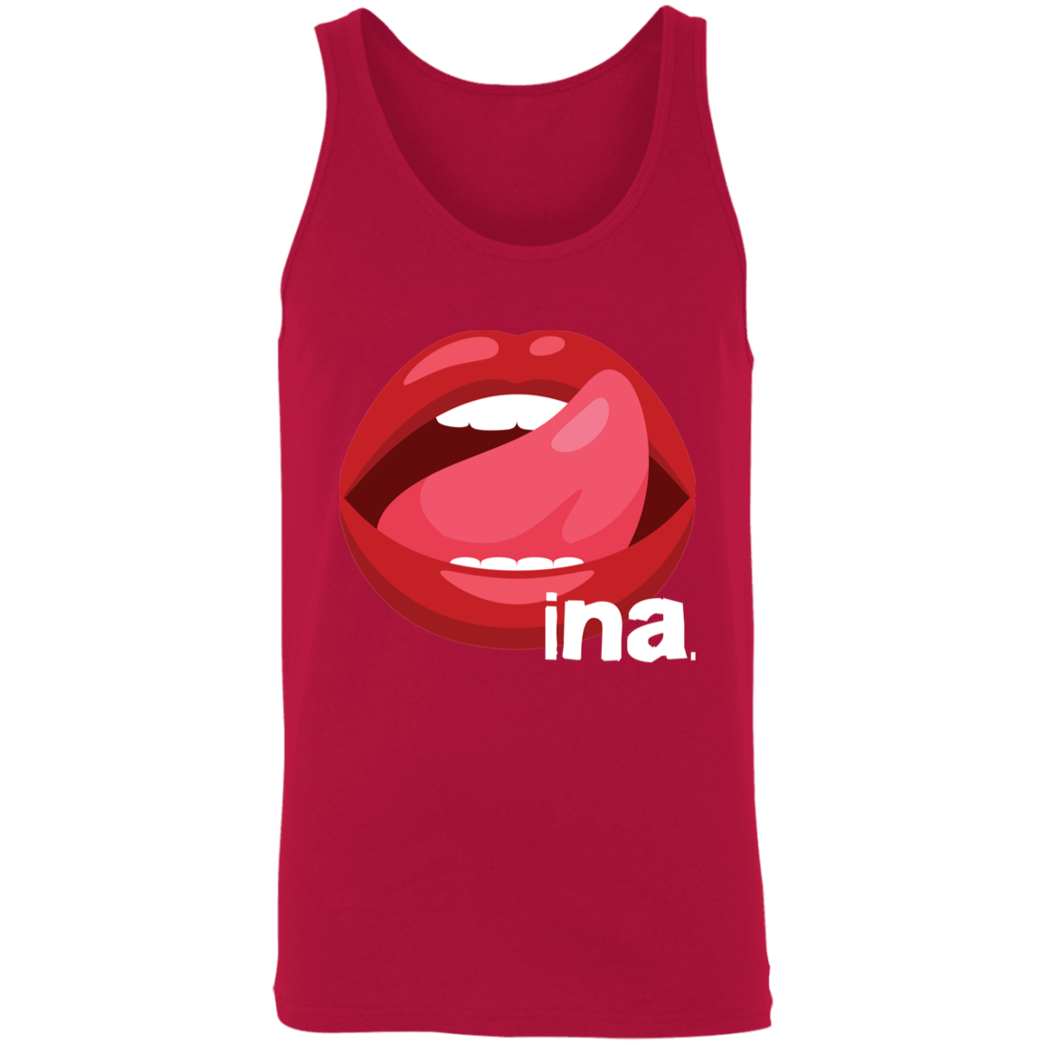 Tongue Ina Unisex Cotton Tank Top