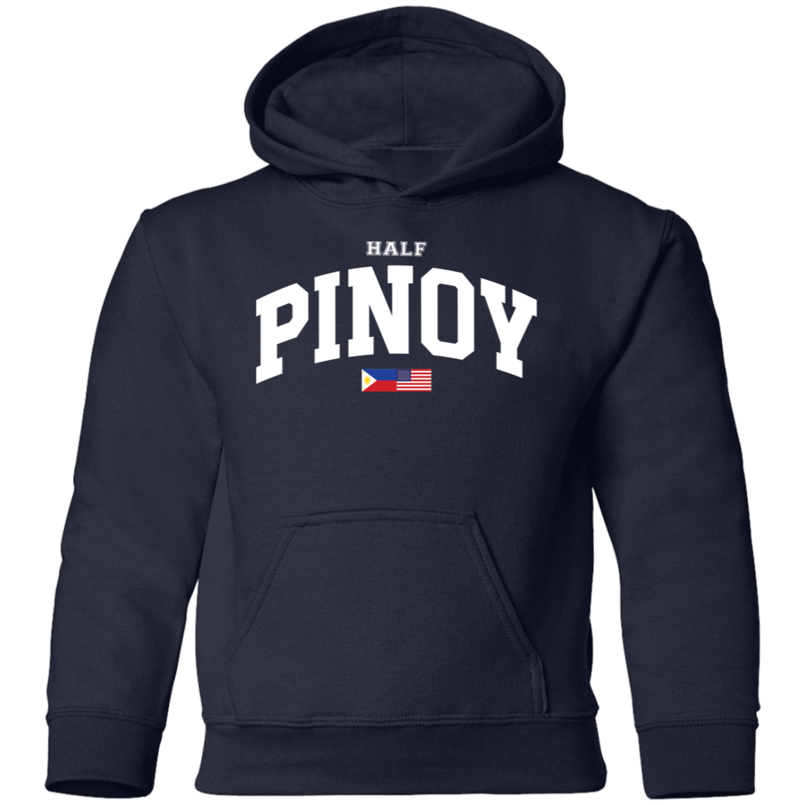 Half Pinoy FILAM Flag Youth Pullover Hoodie