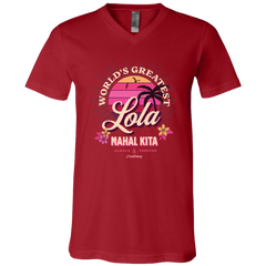 Worlds Greatest Lola Unisex Jersey V-Neck T-Shirt