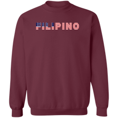 Filipino with US Flag Embedded Unisex Crewneck Pullover Sweatshirt