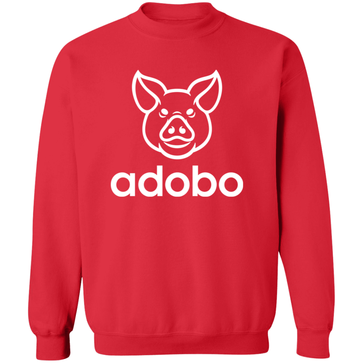 Adobo Pig Head Unisex Crewneck Pullover Sweatshirt