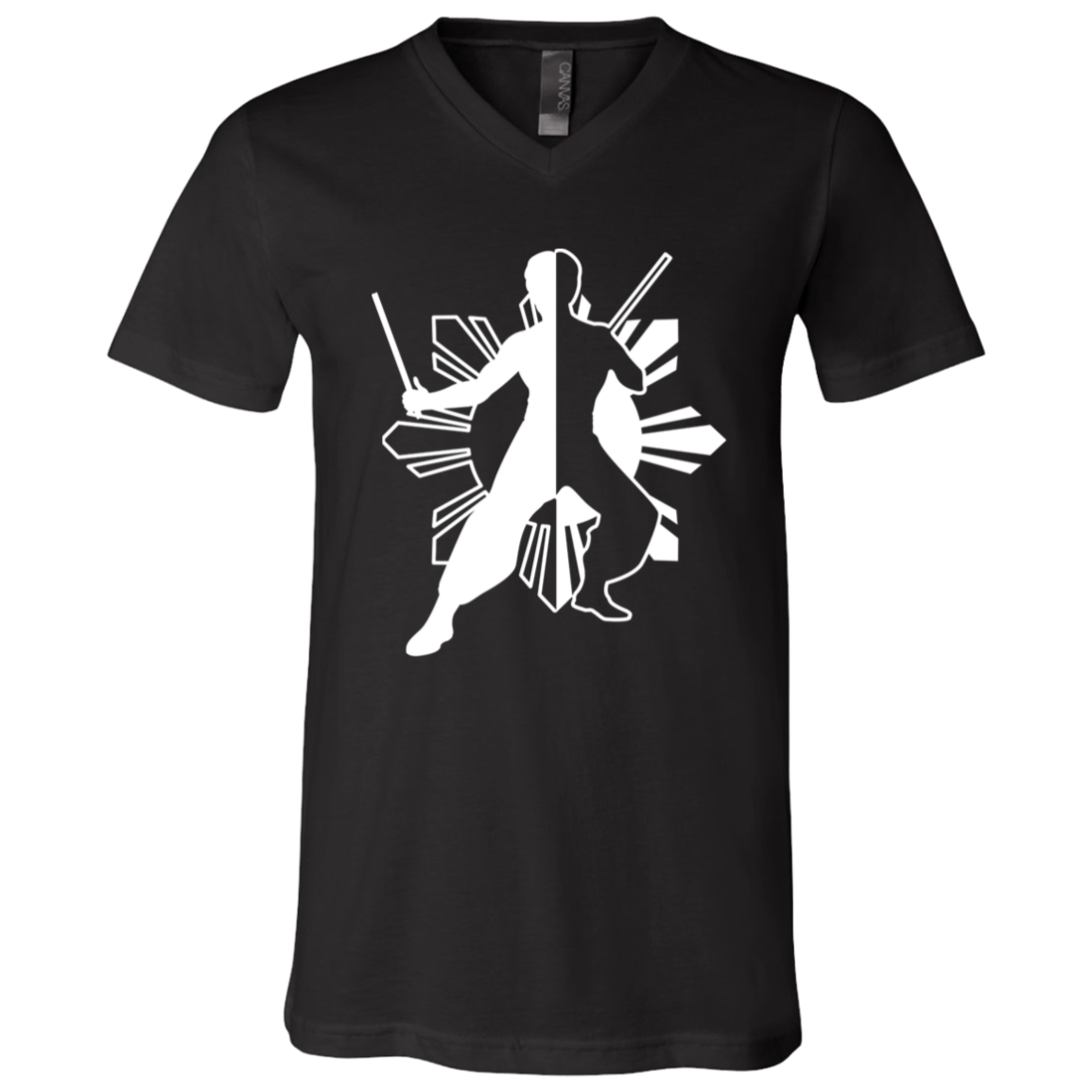 Kali Eskrima Ying Yang Unisex Jersey V-Neck T-Shirt