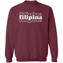 Filipina Triple Unisex Crewneck Pullover Sweatshirt