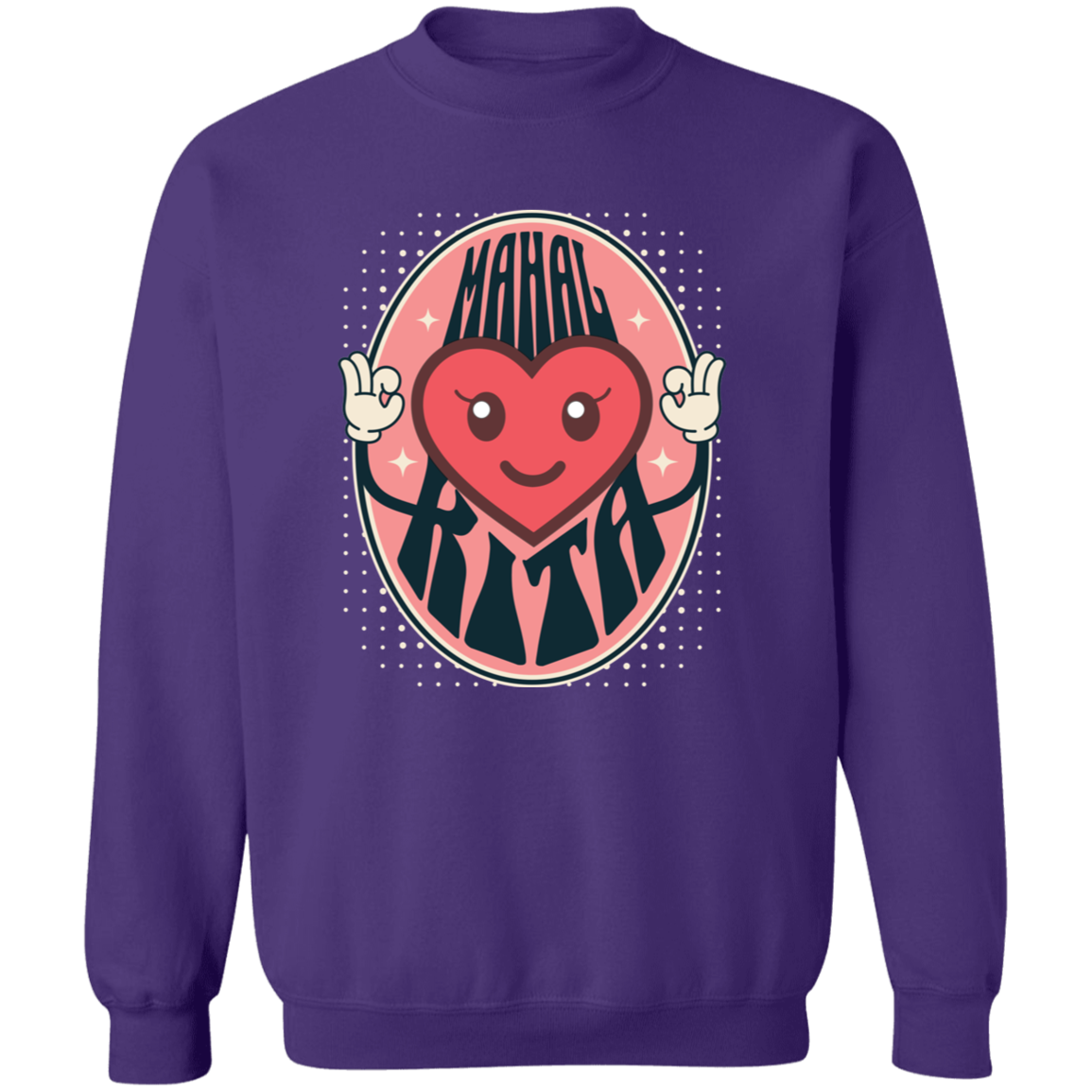 Mahal Kita Emoji Unisex Crewneck Pullover Sweatshirt