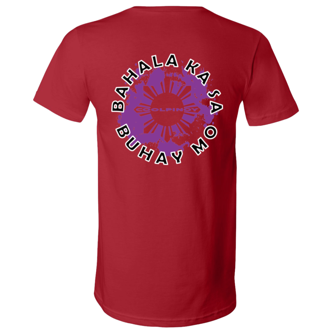 Bahala Ka Sa Buhay Mo Purple Splash Unisex Jersey V-Neck T-Shirt