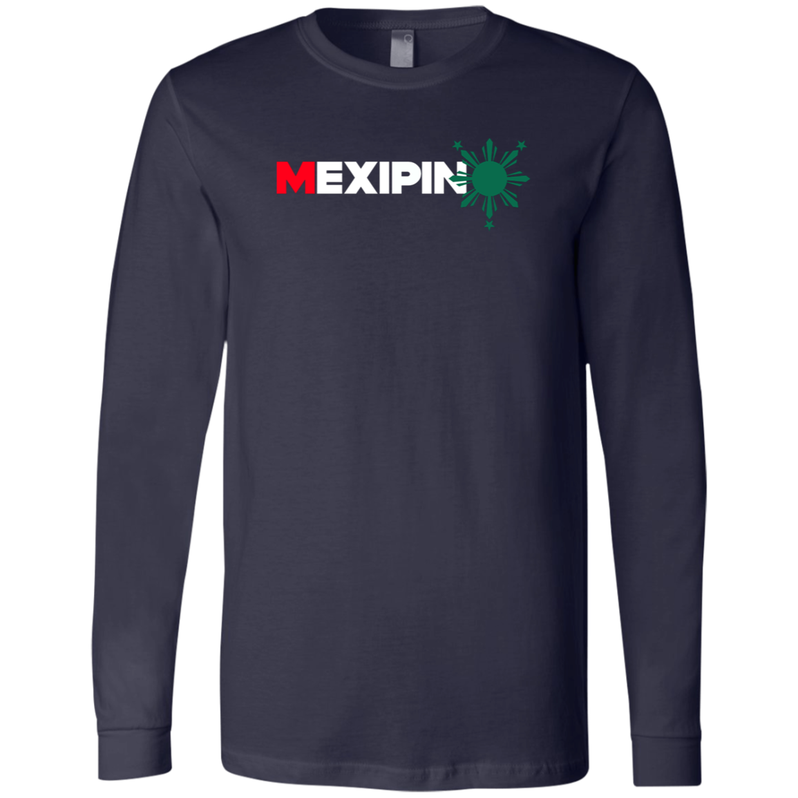 Mexipino with Sun Unisex Jersey Long Sleeve T-Shirt