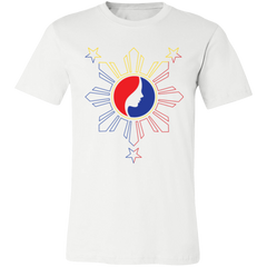 Pinay Silhouette in Philippine Sun Tricolorpng Unisex Jersey T-Shirt