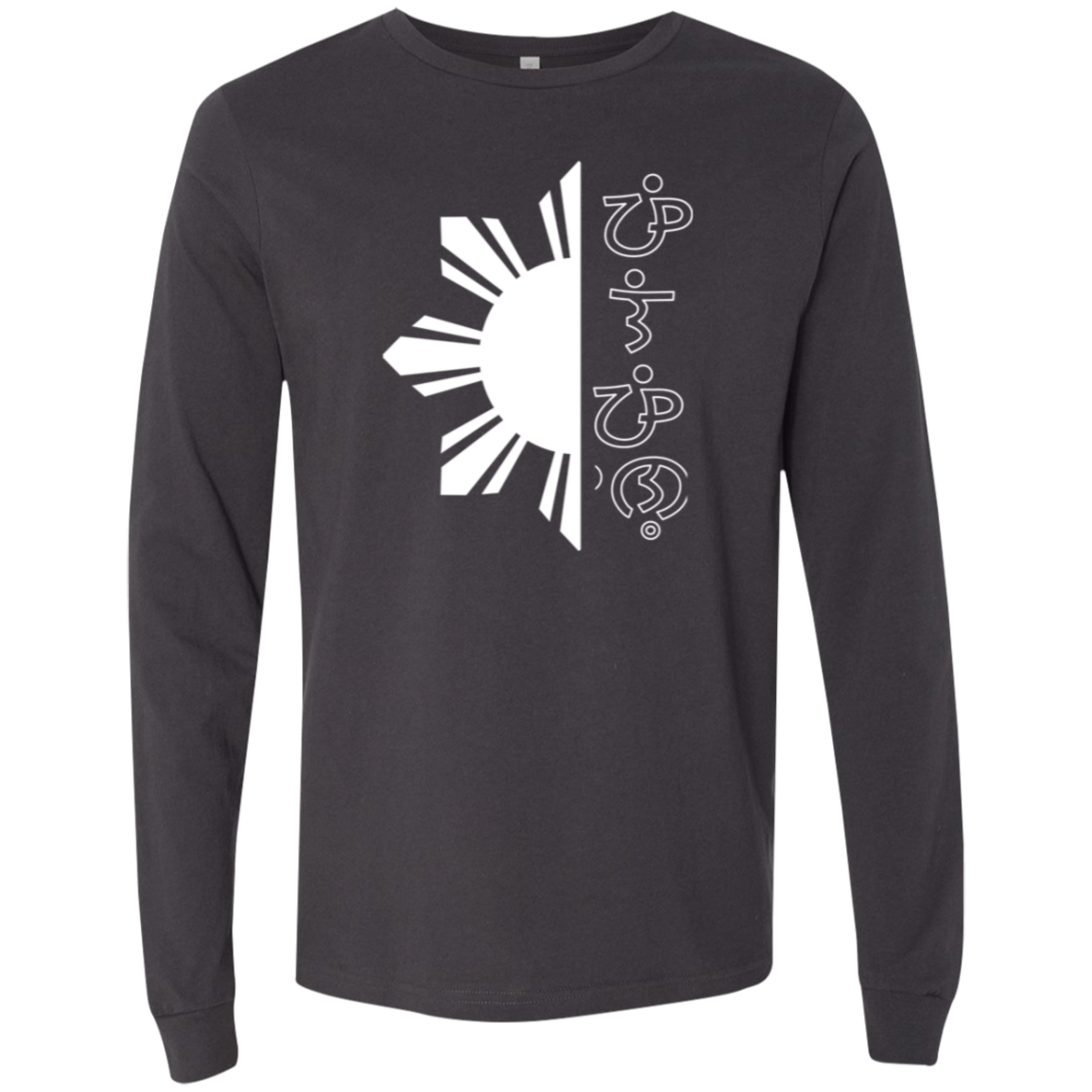 Filipino in Baybayin Script Half Sun Mens Jersey Long Sleeve T-Shirt