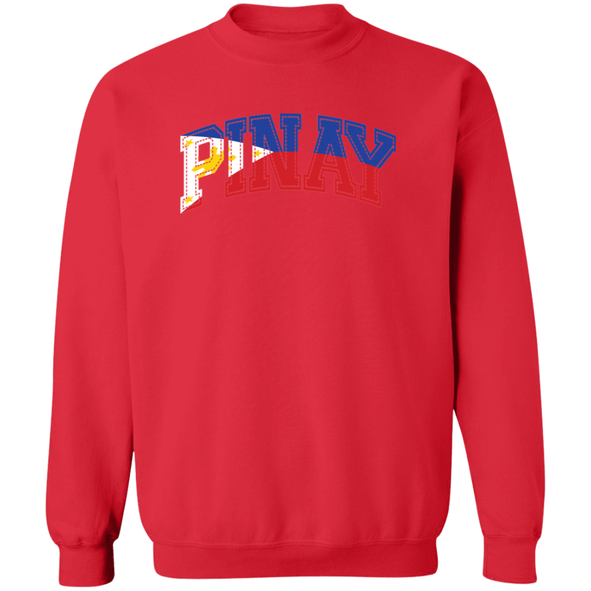 Pinay with Flag Embedded Unisex Crewneck Pullover Sweatshirt