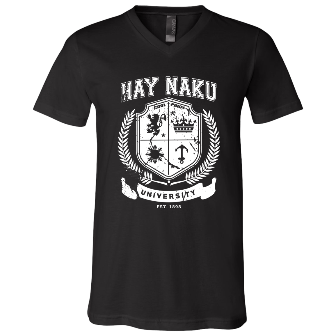 Hay Naku University Distressed CP Unisex Jersey V-Neck T-Shirt