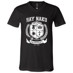 Hay Naku University Distressed CP Unisex Jersey V-Neck T-Shirt