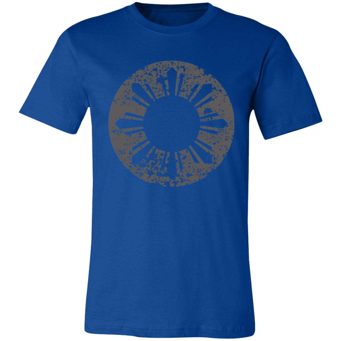 Sun and Stars in Circle Distressed Unisex Jersey T-Shirt