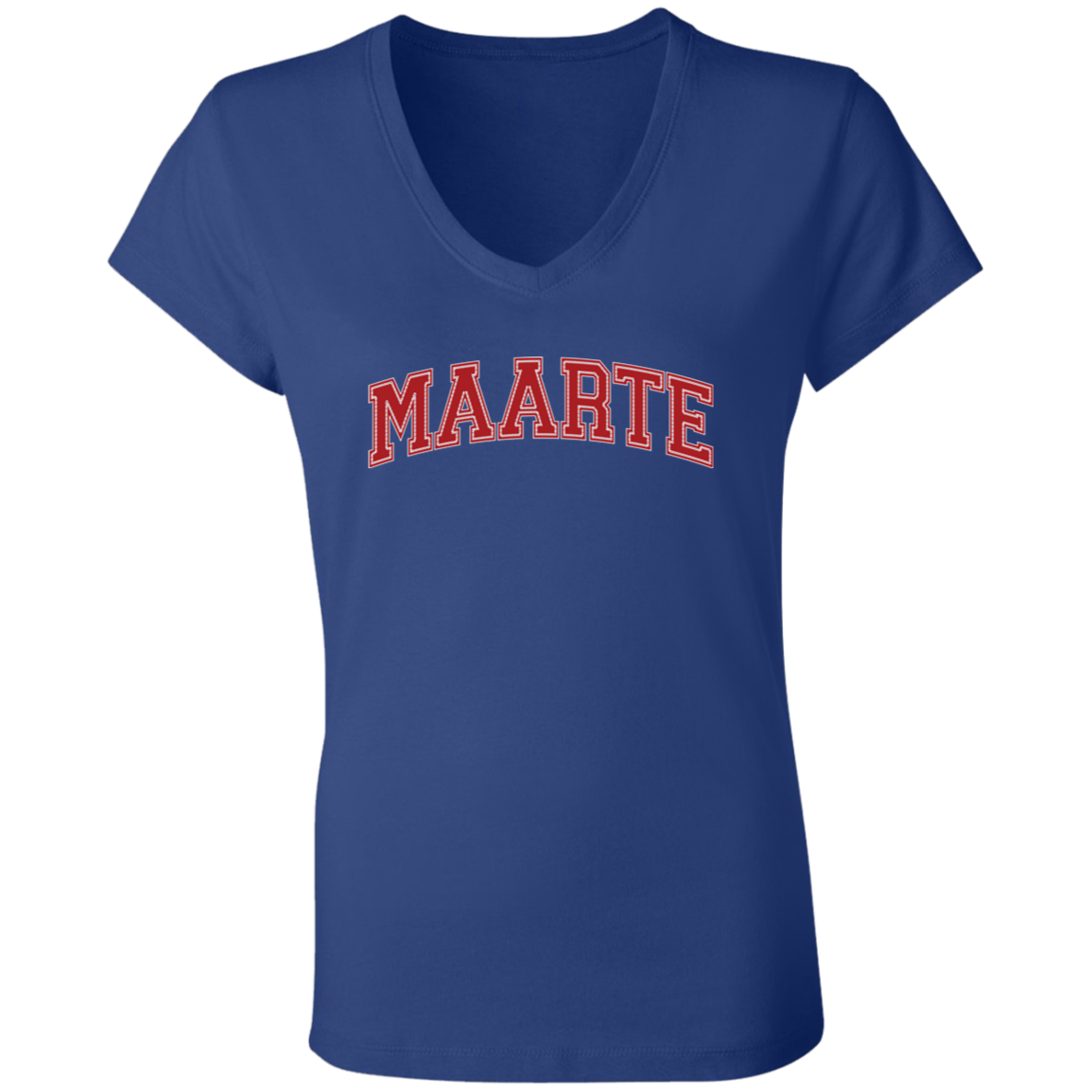 Maarte University Ladies Jersey V-Neck T-Shirt