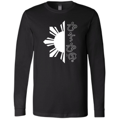 Filipino in Baybayin Script Half Sun Mens Jersey Long Sleeve T-Shirt