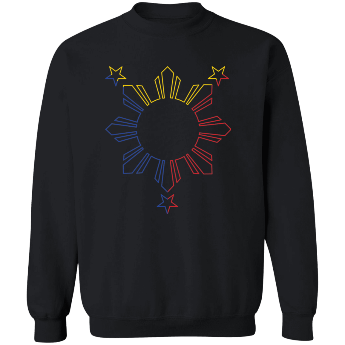 Sun and Stars Outline Unisex Crewneck Pullover Sweatshirt