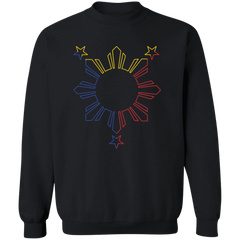 Sun and Stars Outline Unisex Crewneck Pullover Sweatshirt