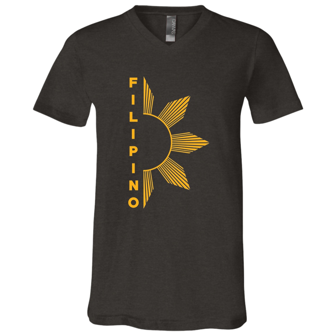 Filipino Half Sun Unisex Jersey V-Neck T-Shirt