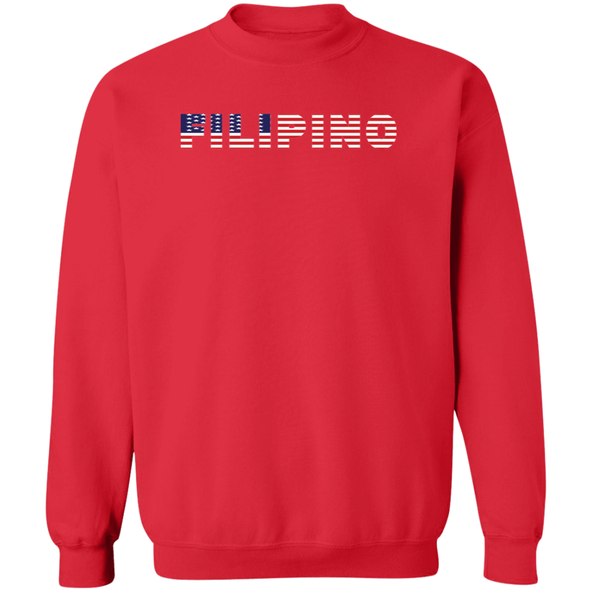 Filipino with US Flag Embedded Unisex Crewneck Pullover Sweatshirt