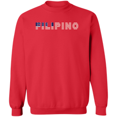 Filipino with US Flag Embedded Unisex Crewneck Pullover Sweatshirt