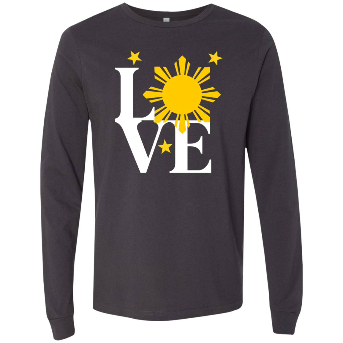 Love with Yellow Sun and Stars Unisex Jersey Long Sleeve T-Shirt