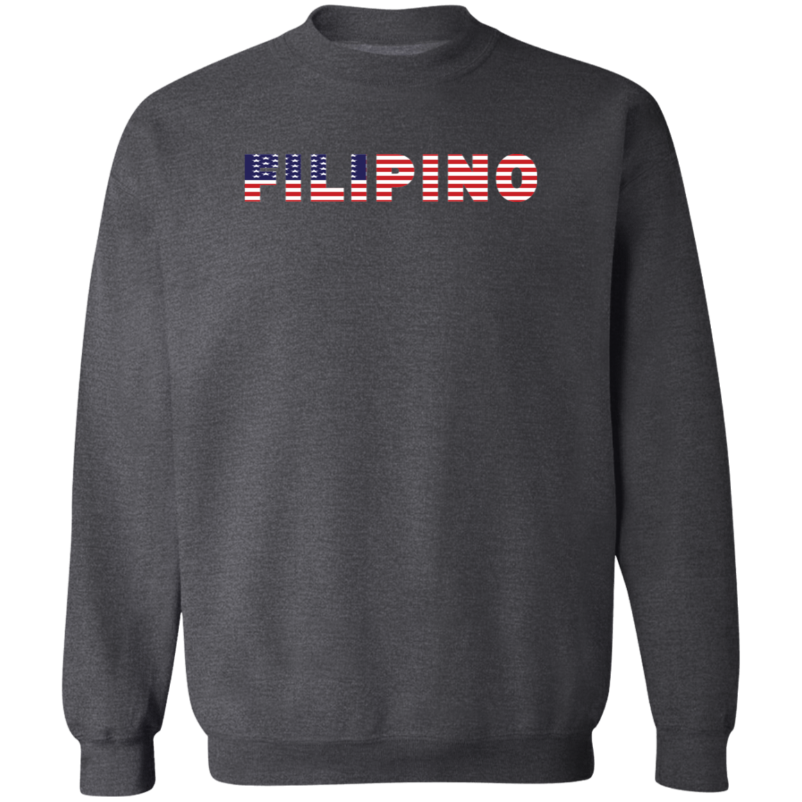 Filipino with US Flag Embedded Unisex Crewneck Pullover Sweatshirt