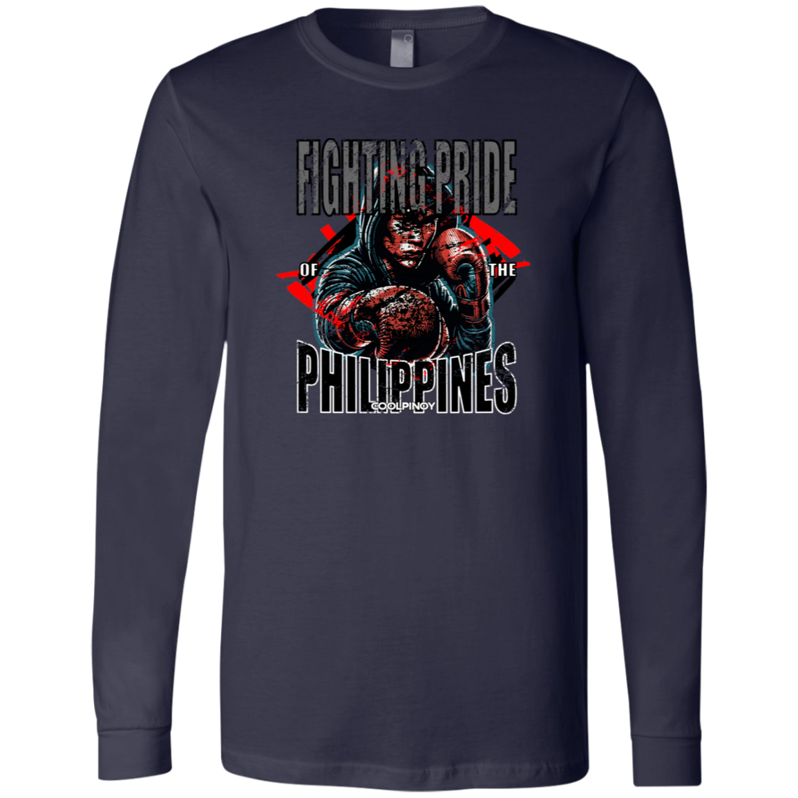 Fighting Pride Of The Philippines Boxing Unisex Jersey Long Sleeve T-Shirt