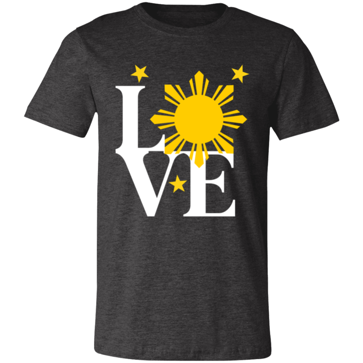 Love with Yellow Sun and Stars Unisex Jersey T-Shirt