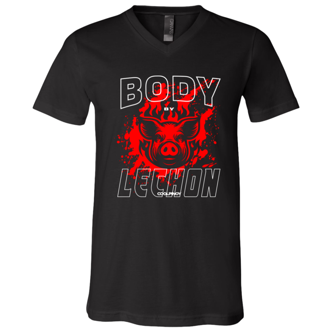 Body By Lechon Unisex Jersey V-Neck T-Shirt