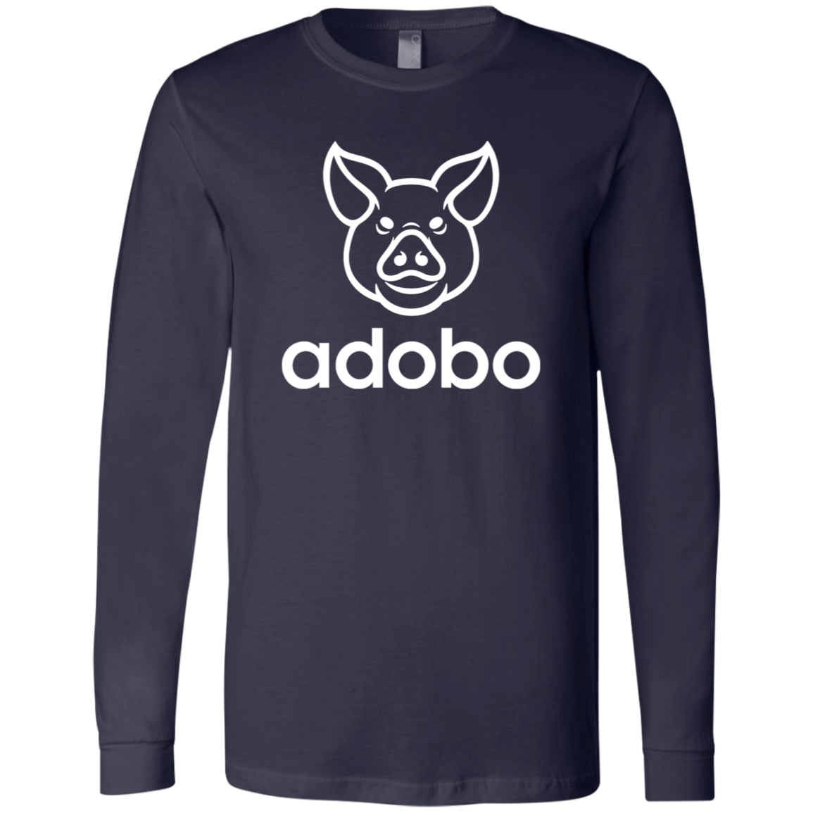 Adobo Pig Head Mens Jersey Long Sleeve T-Shirt